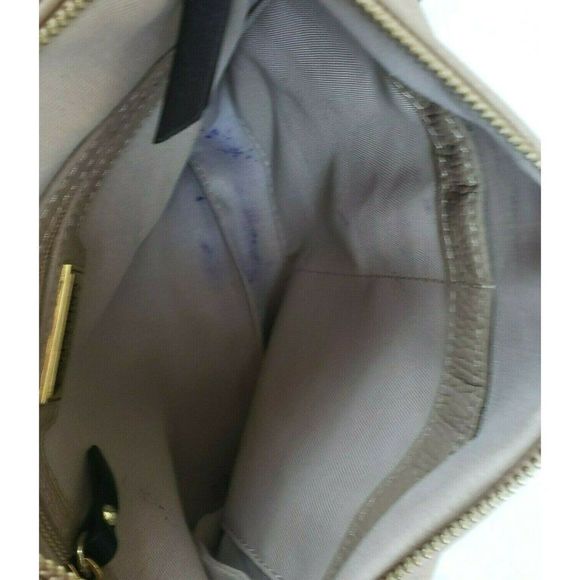 Valentina Italian Leather Purse Crossbody Handbag Beige Cream - Picture 7 of 8